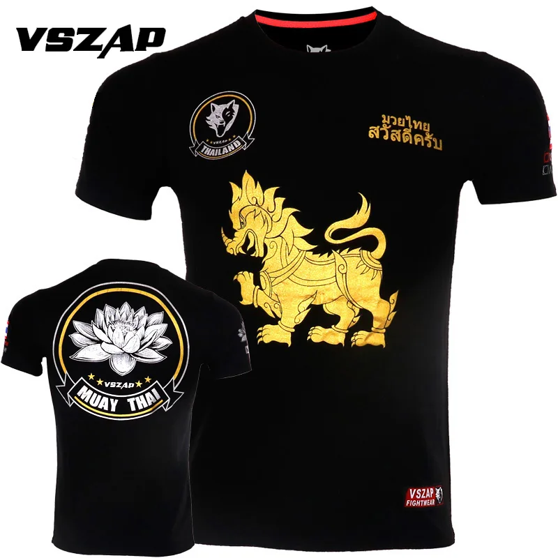 Боксерская футболка VSZAP Kirin для мужчин MMA тренажерный зал кикбоксинг тренировка