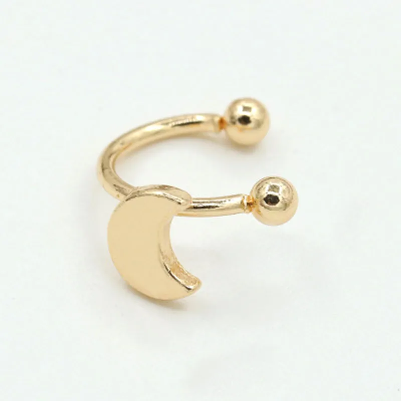 Новые винтажные клипсы на серьги Луна Звезда Сердце Клипсы Серьги для женщин