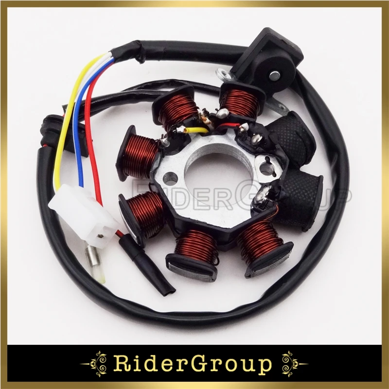 8 Катушек статора Магнето для GY6 49cc 50cc двигатель китайский мопед скутер Sunl Roketa Vespa