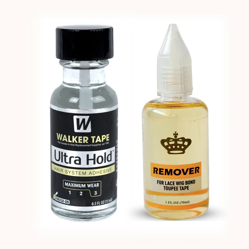 

1bottle 0.5oz Walker Tape Ultra Hold Lace Wig Glue Adhesive Super Glue And 1bottle Remover 30ML