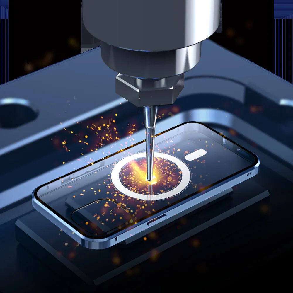 

Oneguest Hd glass is available for iphone 12 mobile case magnetic wireless charging for iPhone12 pro max case