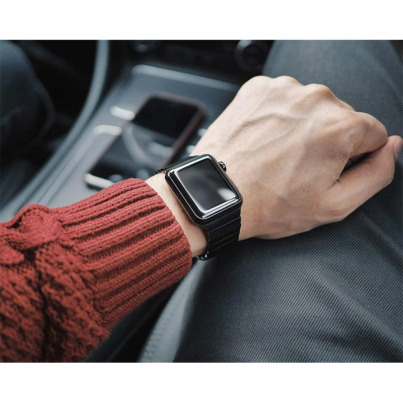 

Bnad для Apple Watch Series 6 5 4 SE 44 мм, Мужской Твердый браслет из нержавеющей стали, сменный ремешок для iWatch Series 3,2,1