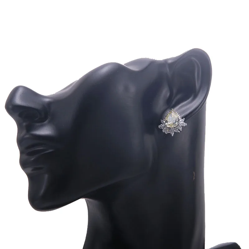 

Summer Fashion Zircon Hoop Earring Cute Lady Gold/Silver Color Earrings Women's Jewelry