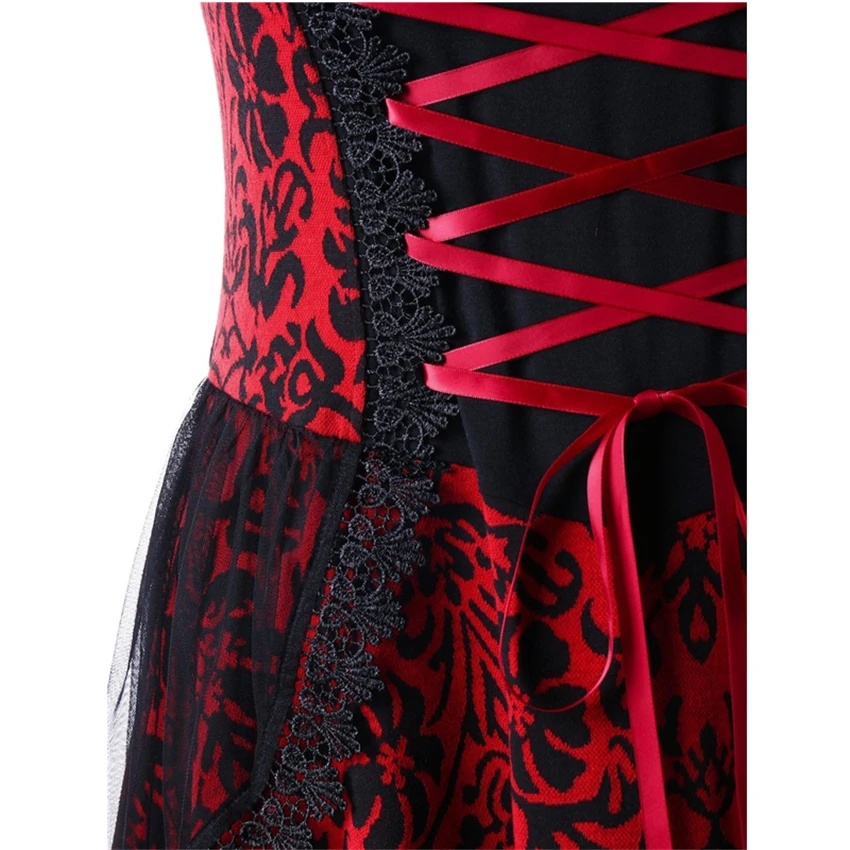 Винтажное Сексуальное Женское Платье с лямкой на шее средневековый стиль