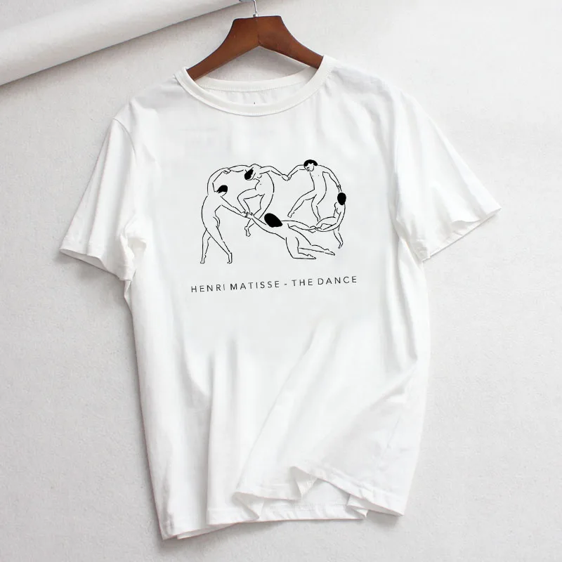 Летние модные повседневные Матисс художественный принт с героями мультфильмов