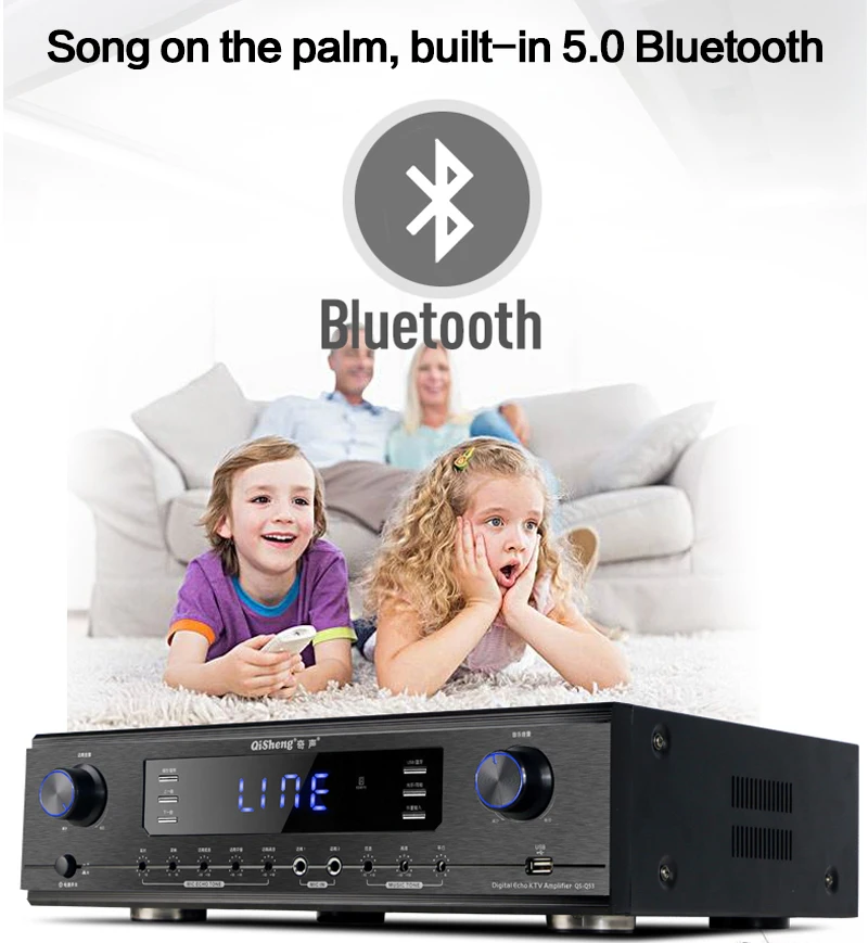 Усилитель высокой мощности KYYSLB 800 Вт 8 16 Ом домашний Bluetooth KTV сценический сабвуфер
