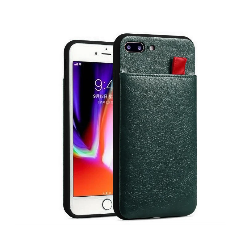 Роскошный чехол для iPhone X XR XS Max из искусственной кожи с отделениями карт