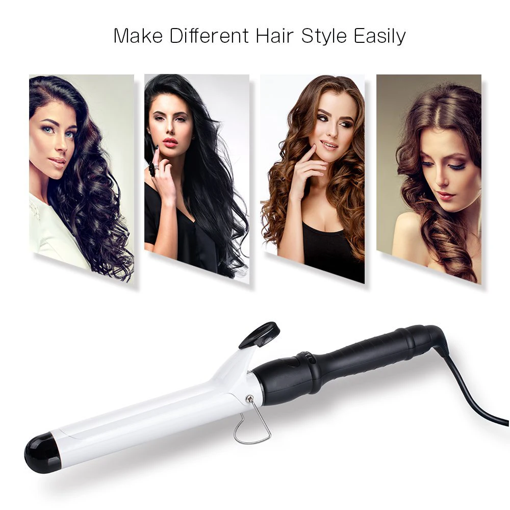 

Tourmaline Ceramic Hair Curling Iron hair Curling Wand With 360 Degree Rotatable Clip Hair Curler Styling Tool beauty