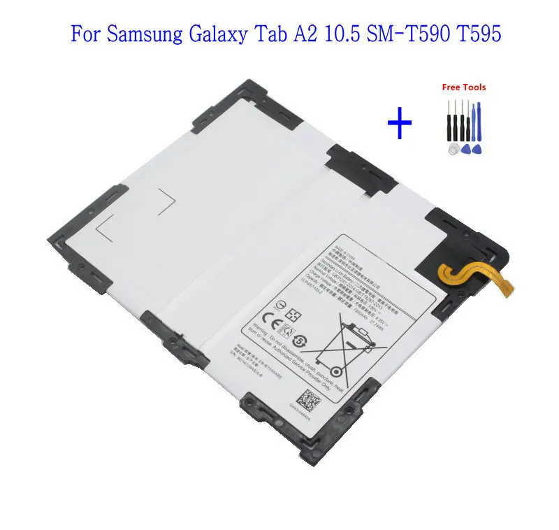 1x7300 мАч Замена Аккумулятор для планшета EB-BT595ABE Samsung Galaxy Tab A2 10 5 SM-T590 T595 Батарейки +