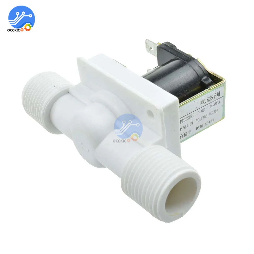 Пластиковый электромагнитный клапан 1/2 дюйма 220 В переменного тока магнитный