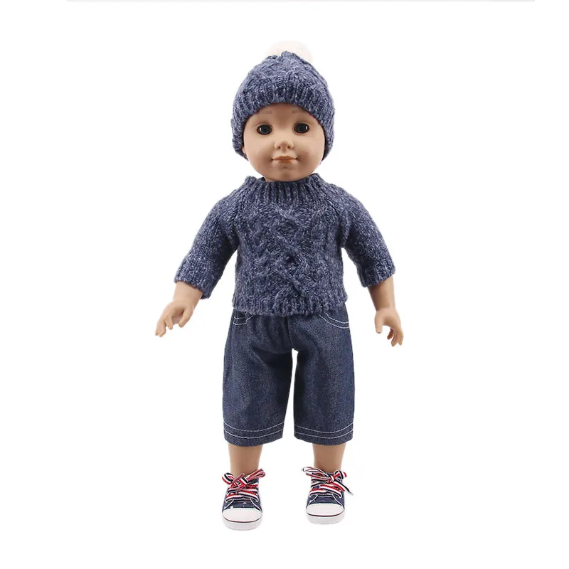 

LUCKDOLL Fashion Sweater Set Fit 18Inch American 43cm Baby Doll Clothes Accessories,Girls Toys,Generation,Christmas Gift
