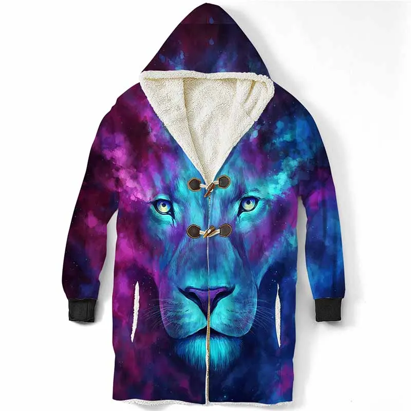 Леопардовое одеяло с животными зимнее теплое красное пальто капюшоном куртка