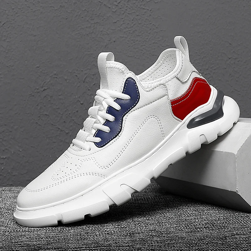 

Summer Casual Shoes White Casual Shoes For Men Fashion Men's Breathable Street Wear Causal Streetwear Sneakers Leather Mens Man