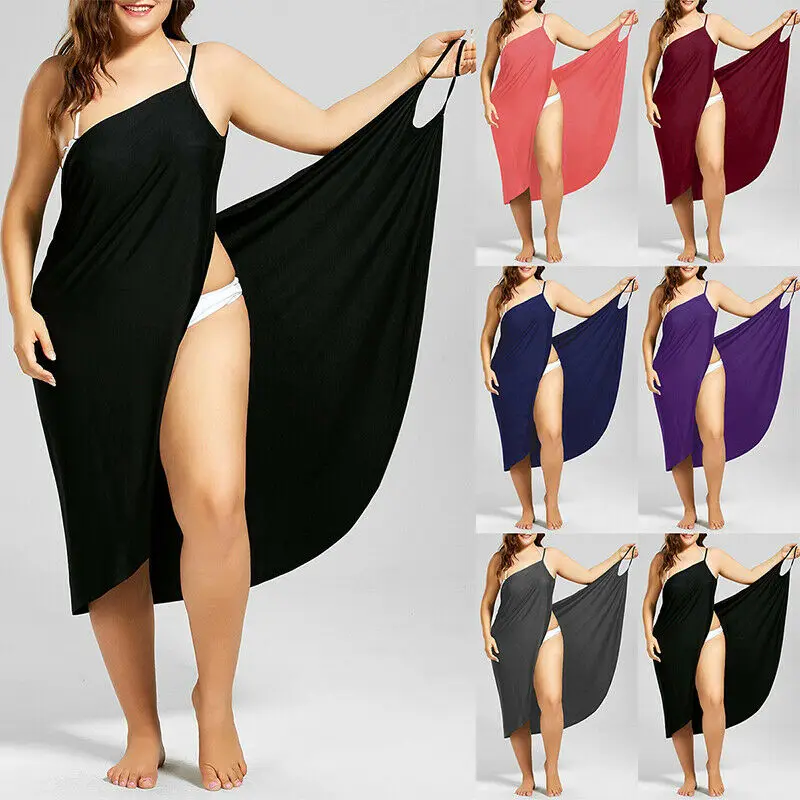 

Women Oversized Bikini Cover-Up Dresses Ladies Swimsuits Maxi Wrap Beach