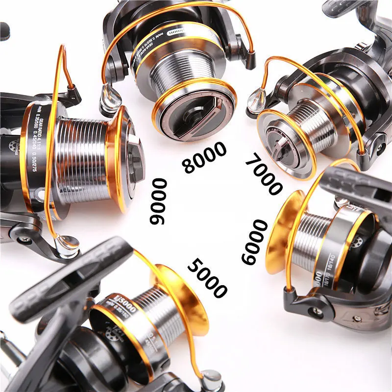 

Far Throw Fishing Reel Metal LJ 3000-9000 Series 12+1 BB Bevel Cup Freshwater Reservoir Lure Spinning Fishing Wheel X333G