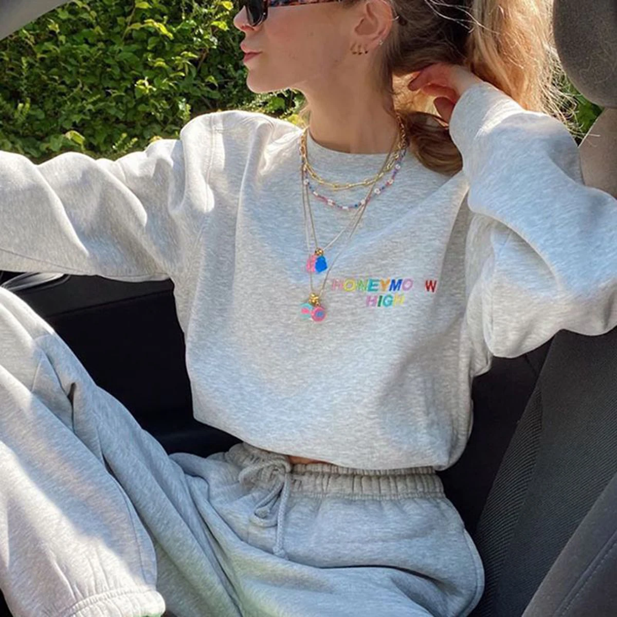 

Simple Letter Embroidery Hoodie Women 2020 Autumn Winter Long Sleeve Pullovers Hoodies Fashion Loose Sweatshirt Clothes 2020