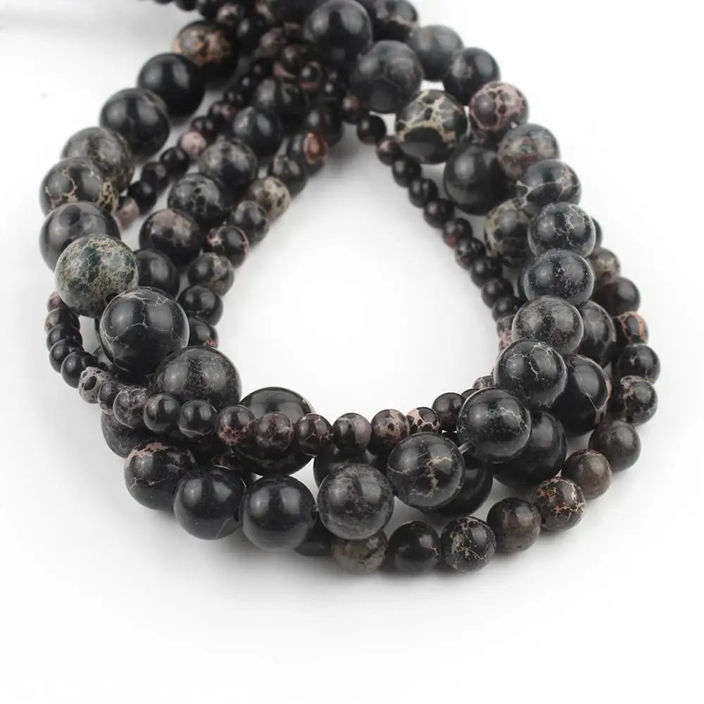 Бусины из натурального камня Черного моря осадочные императорские жаберы бусины