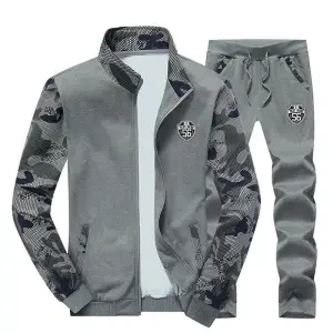 Autumn pure cotton sportswear men suit long sleeve fashion leisure clothing