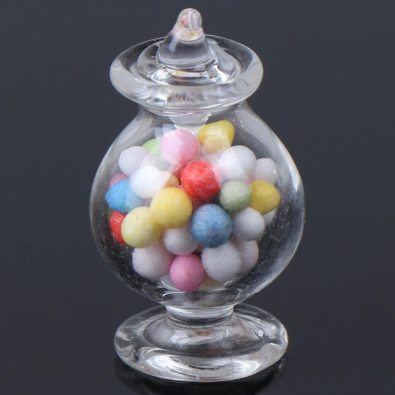 

Милые миниатюрные Бутылочки для конфет, кухонные аксессуары для кукольного домика, миниатюрный кукольный домик 1:12