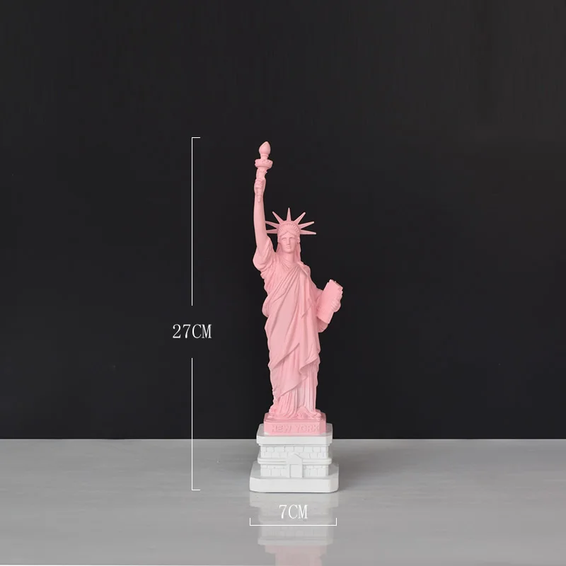 Креативная розовая Статуя Свободы настольная витрина для магазина девочек на