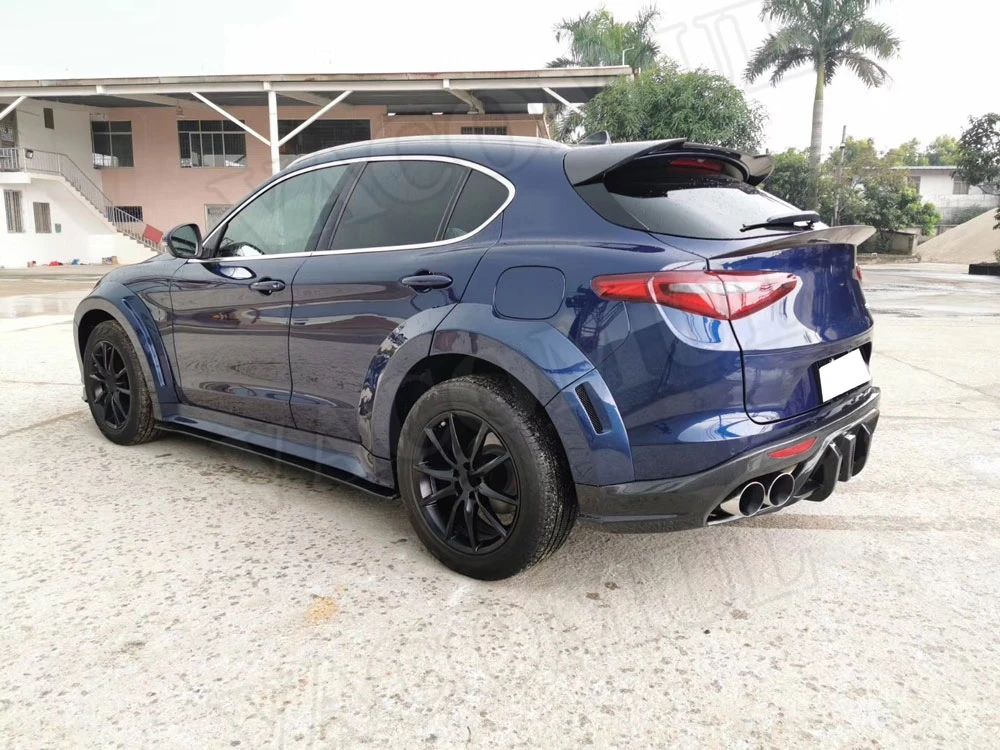 Автомобильные боковые юбки из углеродного волокна фартуки для Alfa Romeo Stelvio 2017 2018