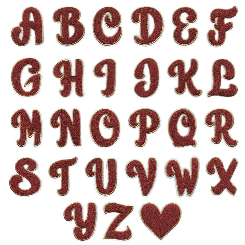 Красное Полотенце вышитые буквы нашивка с помощью утюга аппликация нашивки