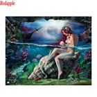 Алмазная живопись, лидер продаж, домашнее искусство, Сексуальная Русалка в воде, вышивка крестиком в виде раковины, Алмазная мозаика, украшенная бисером, рукоделие