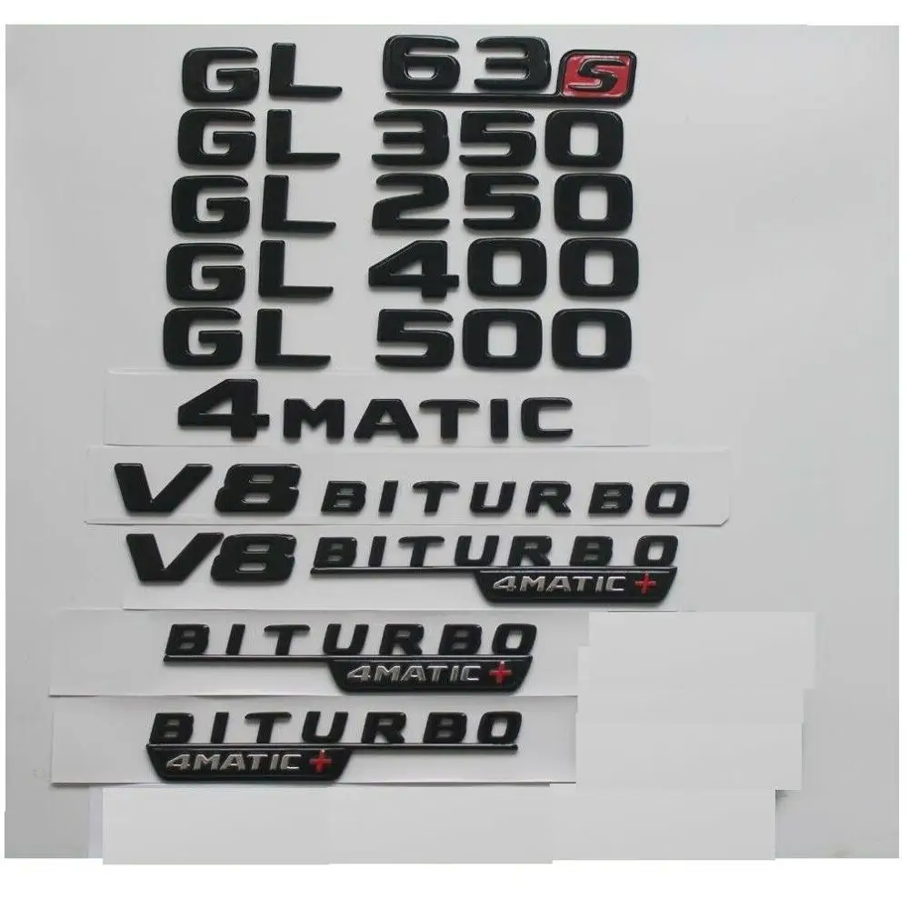 Черный глянец логотипы марок машин для X166 GL63 GL350 GLS400 GL500 4matic | Автомобили и