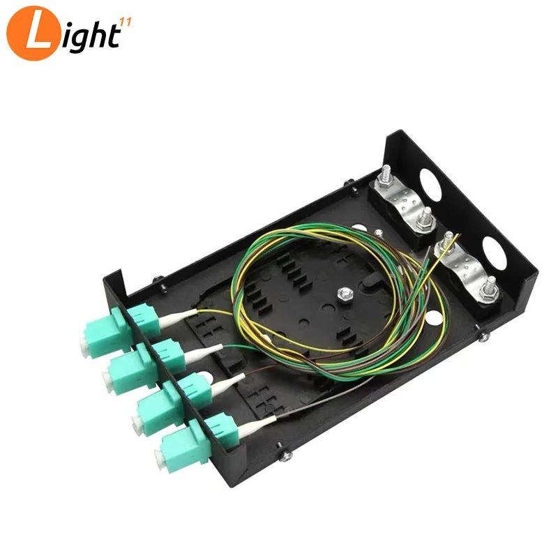 Оптоволоконная терминальная коробка 8 ядер Desktop OM3 с адаптером pigtail 4 порта