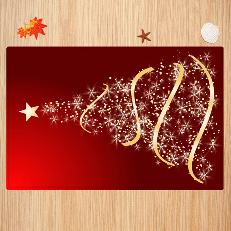 LANGRIA модный домашний декор с рисунком рождественской елки нескользящий коврик