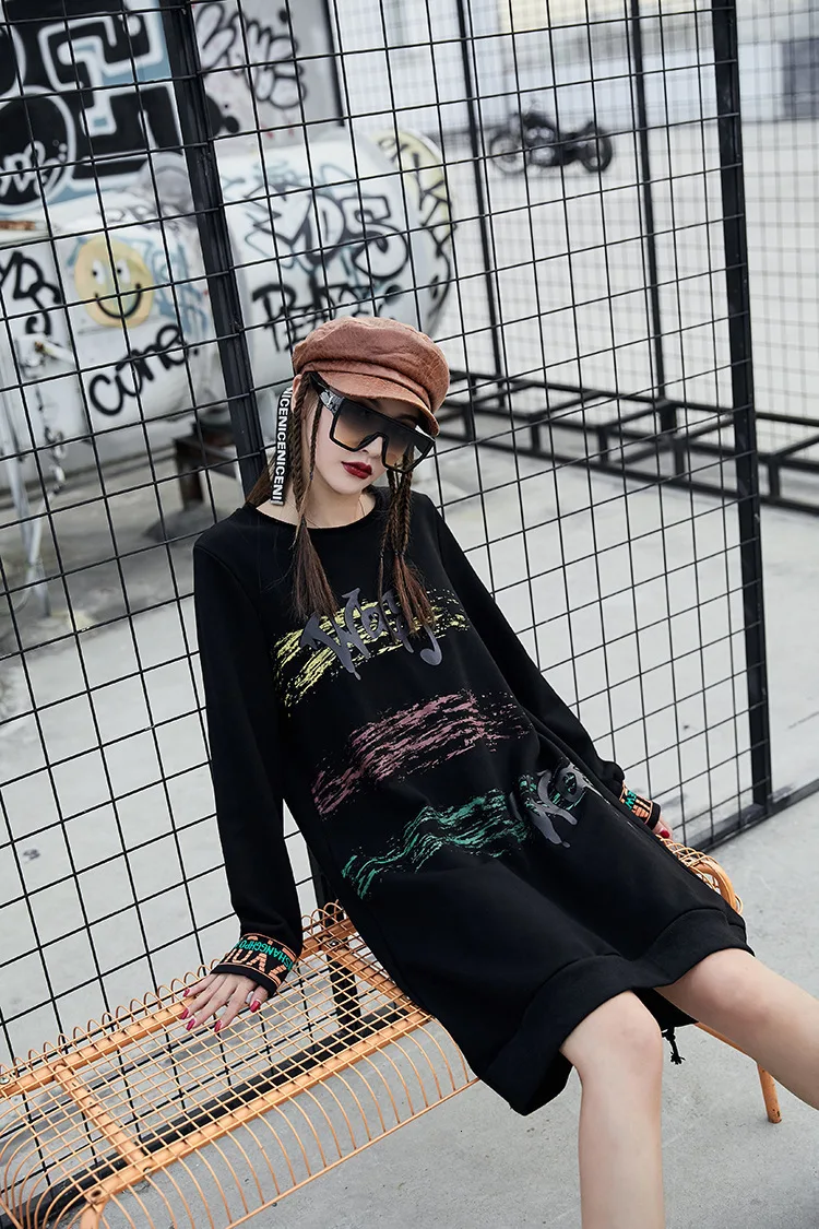 Max LuLu модные японские панковские уличные женские сексуальные Полосатые черные платья из хлопка с принтом Vestidos Женская повседневная одежда