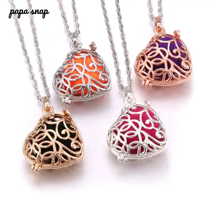 Женская мода кулон ожерелье сердце ароматерапия эфирное масло духи с