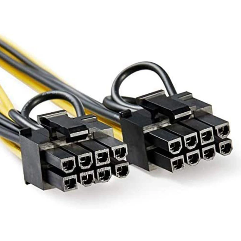 

4 Pcs 8-Pin PCI-E to 2 PCI-E 8-Pin(6 Pin + 2 Pin) Power Cord, Splitter PCI Express Graphics Card Connector PC Power Cord