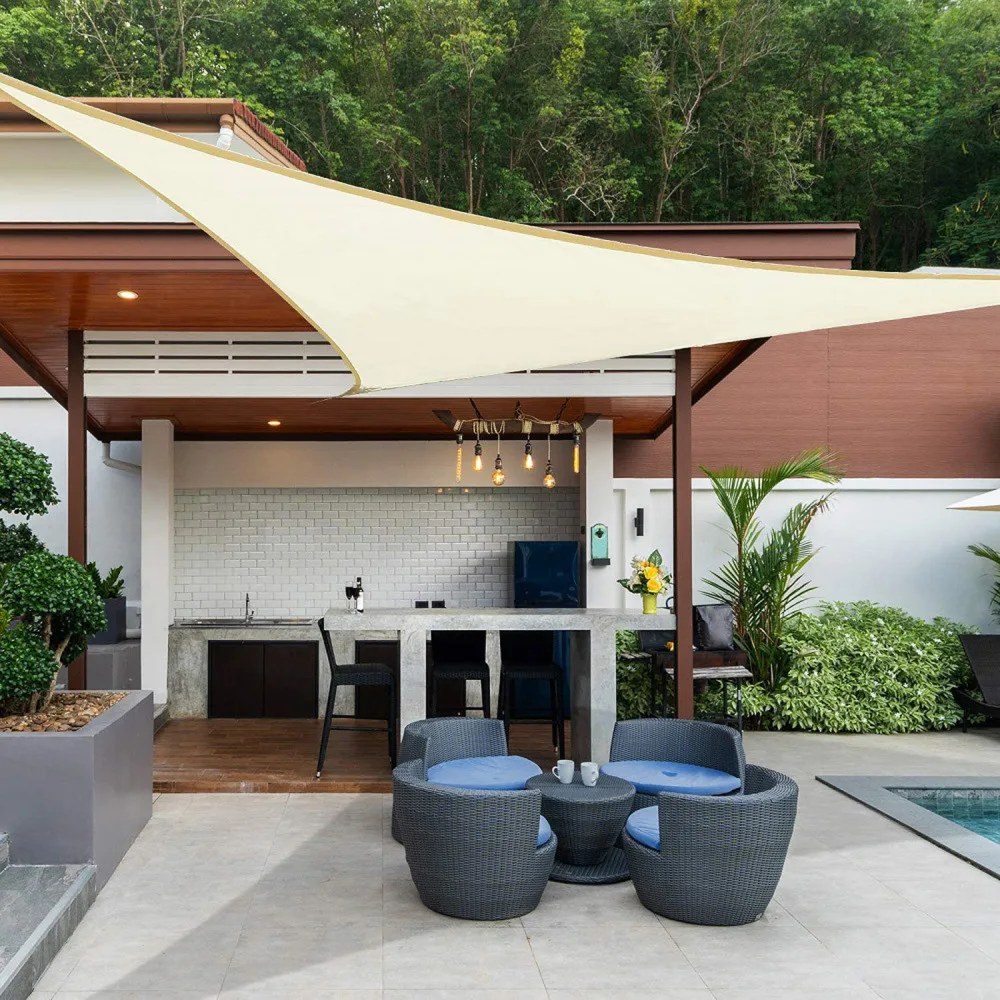 

Sunshade Sail Garden Canopy Patio Triangle 4 X 4 X 5.7 M 2021 Original Multi Colors Angle Waterproof Kit Awning Sunscreen