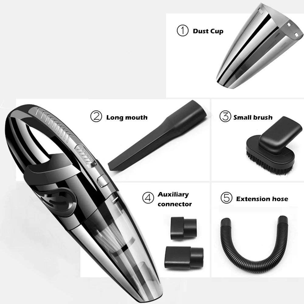 

Car Vacuum Cleaner Powerful Wet Dry Cordless Strong Suction Handheld Cleaning Machine For Home Office