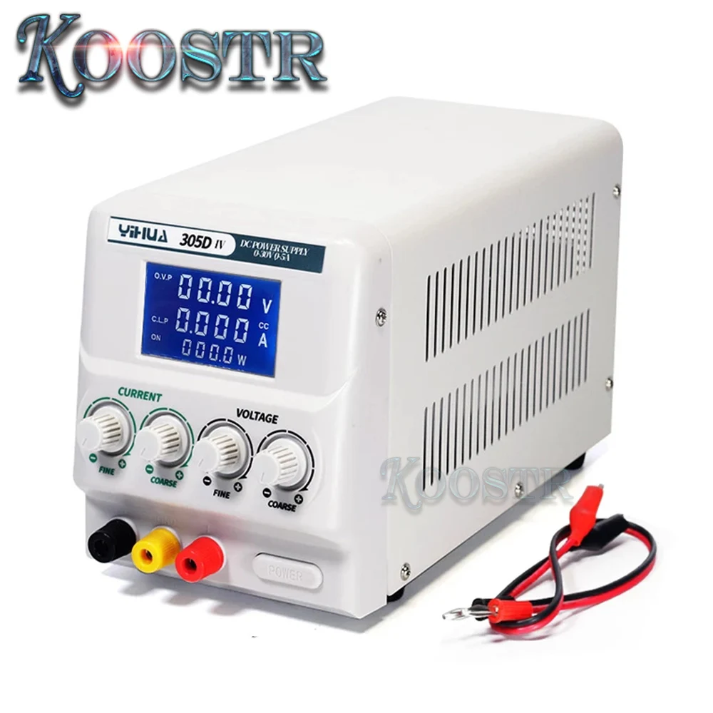 

YIHUA 305D-IV DC источник питания регулируемый Высокоточный 4 цифровой дисплей 30 в 5A регуляторы напряжения мини лабораторный источник питания