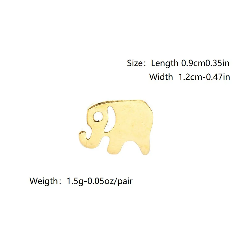 CARTER LISA модные ювелирные изделия минималистичные серьги-гвоздики в виде слона