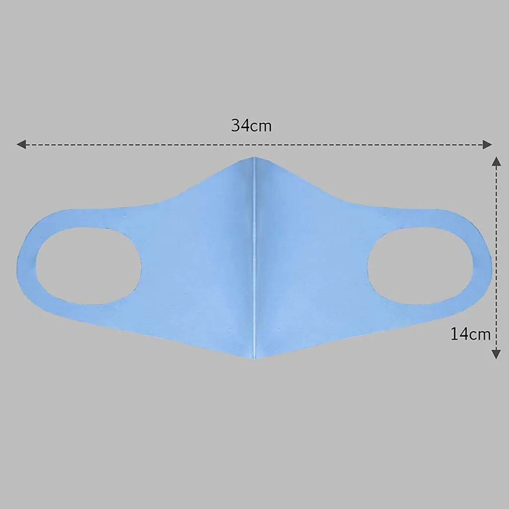 

6PCS Cool Silk Breathing Face Mask Black Mouth Mask Reusable Mask Washable Mascarillas Face Shield Masque Facial Mask