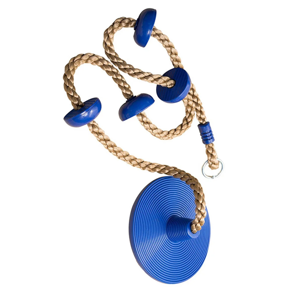 

Toy Climbing Rope Indoor Outdoor Tree Hanging For Kids With Platforms Foot Holder Game Playing Backyard Playground Disc Swing