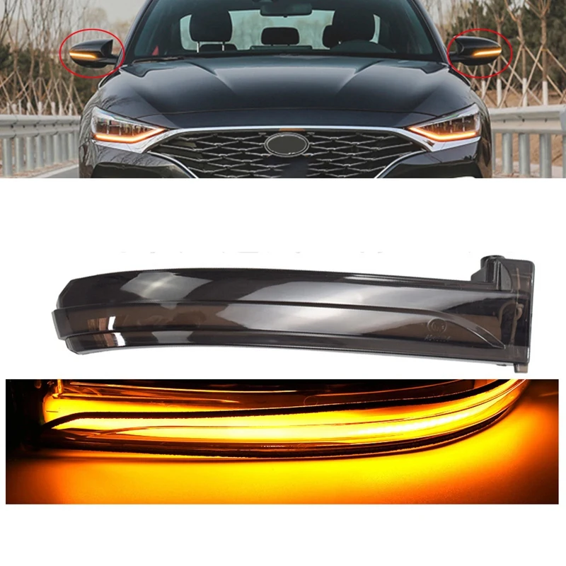 

Автомобильный светодиодный динамический сигнал поворота светодиодный Зеркало заднего вида Индикатор светильник для Hyundai Lafesta 2018 2019 2020