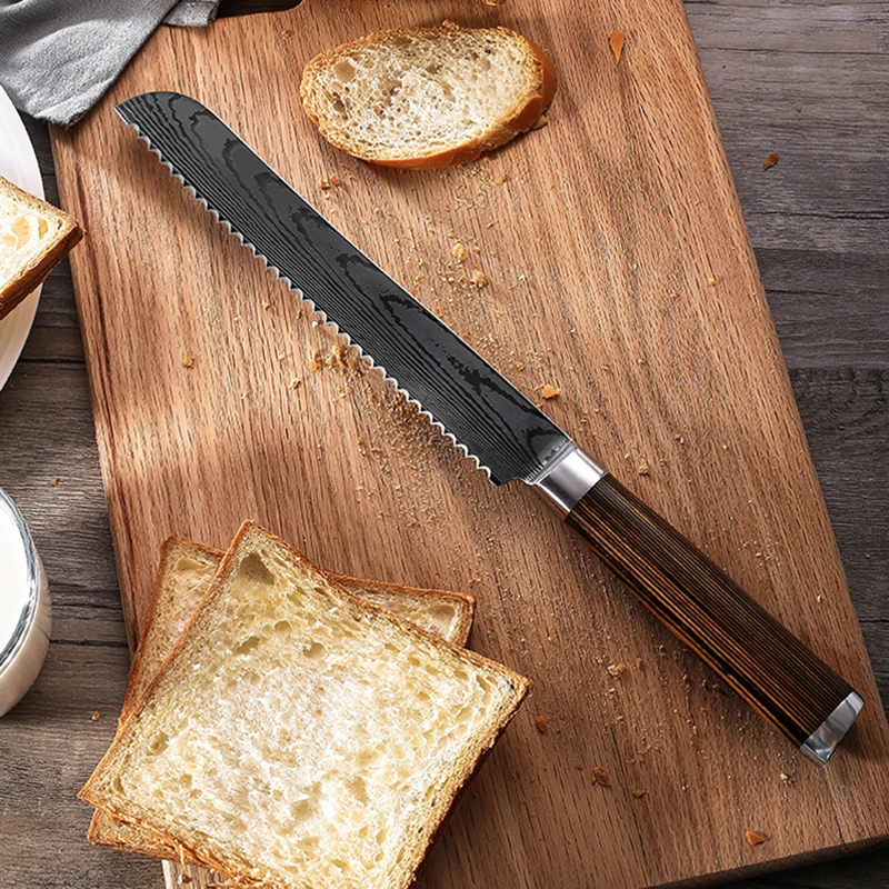 YAMY и CK 8 &quotдюймовый нож для хлеба sharp машина нарезания замороженного мяса 7Cr17Mov