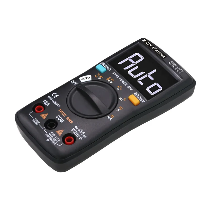 ZOYI Digital ZT101/ZT102/ZT102A мультиметр 6000 отсчетов подсветка AC DC Амперметр Вольтметр Ом портативный измеритель напряжения
