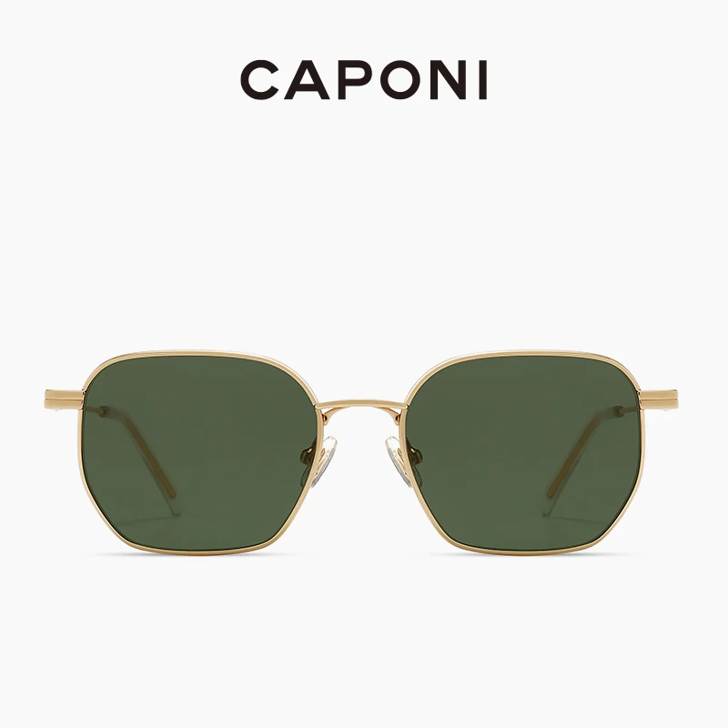 CAPONI-gafas de sol de aleación para mujer, lentes de nailon cuadradas clásicas con estilo, protección contra rayos UV, sombra Original CP7470