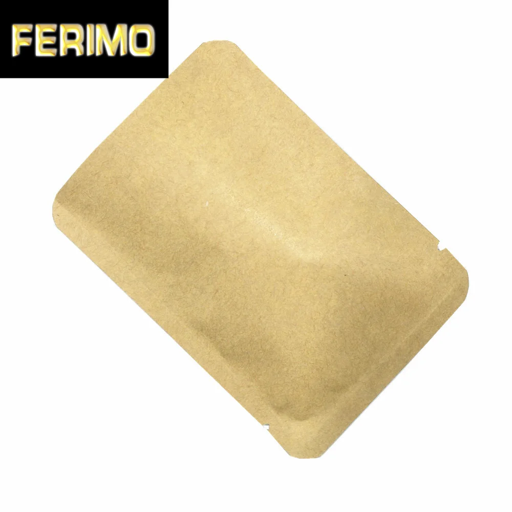 2000 шт./лот оптовая продажа коричневый Открытый Топ крафт-бумага алюминиевая