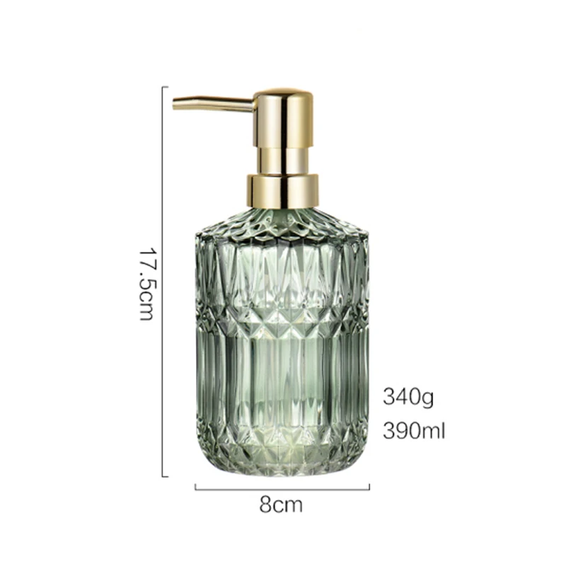 390 мл дозатор для жидкого мыла шикарная пустая стеклянная бутылка дома отеля