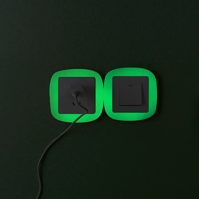3D наклейка на выключатель новый дизайн украшение комнаты Силиконовая светящаяся