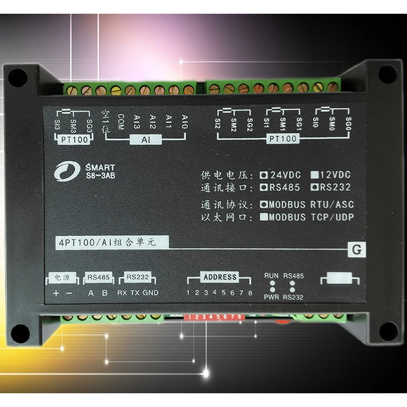 Модуль сбора температуры PT100 4 канала модуль термосопротивления изменение MODBUS