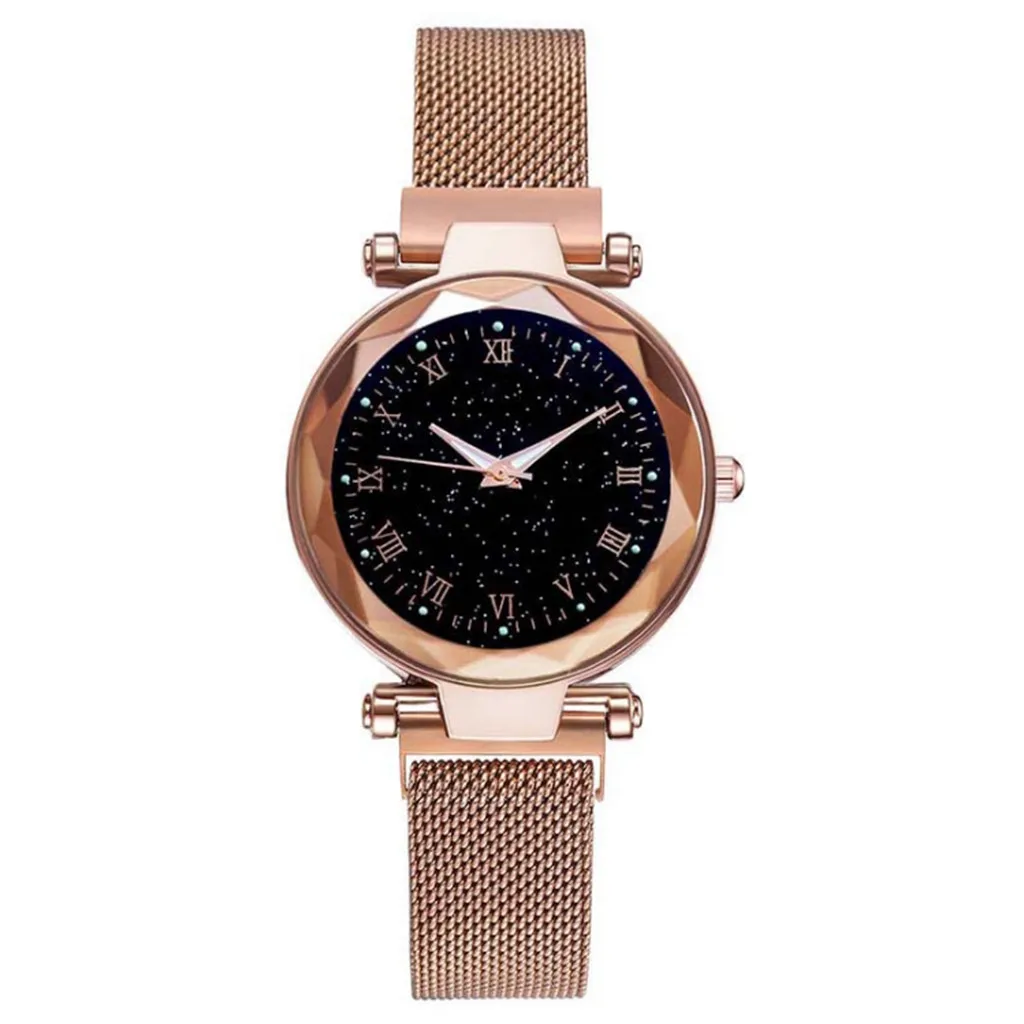Мода reloj mujer Стразы Звездный Циферблат из нержавеющей стали с магнитной застежкой
