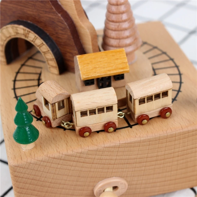 

1 wooden music box music box creative birthday gifts for all ages, holiday gifts, room decoration, home decoration supplies