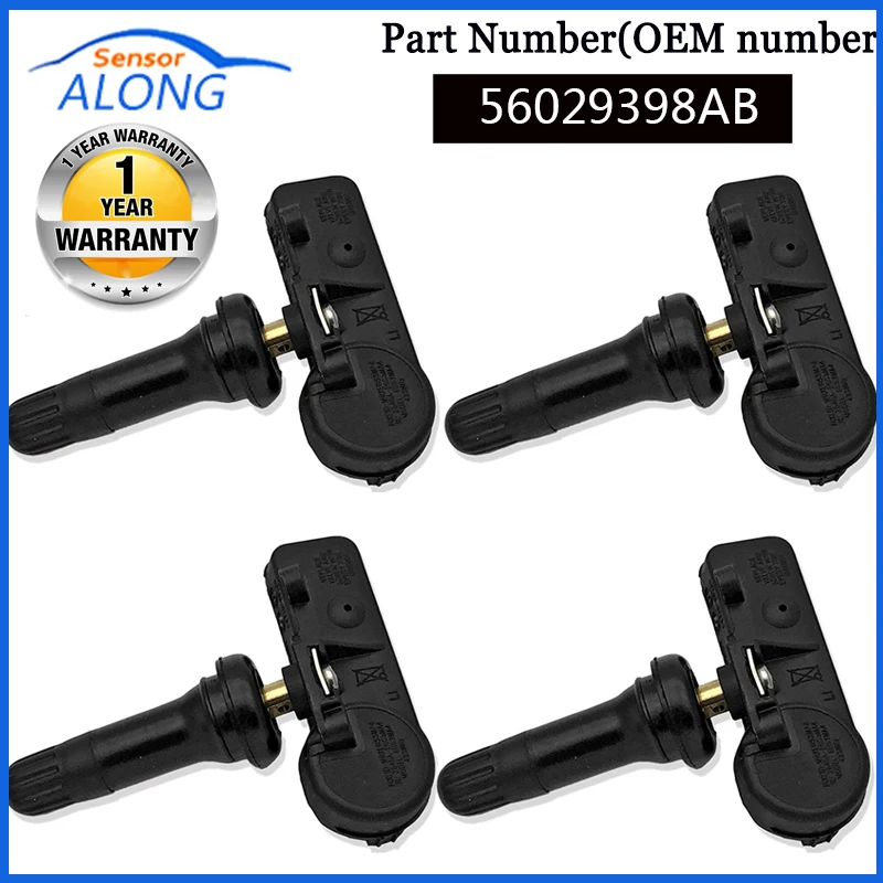 

4PCS/set Tpms Tire Pressure Sensor 56029398AB 68241067AB 56029398AA 68142397AA For Chrysler Jeep Dodge